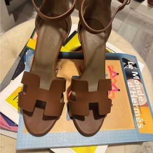 Hermes Legend Sandals Gold 37